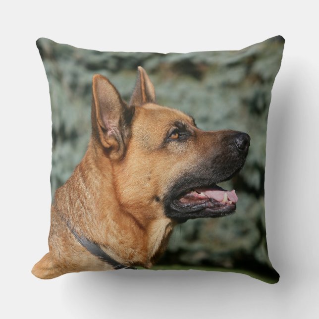 German Shepherd Headshot 1 Throw Pillow (Front)