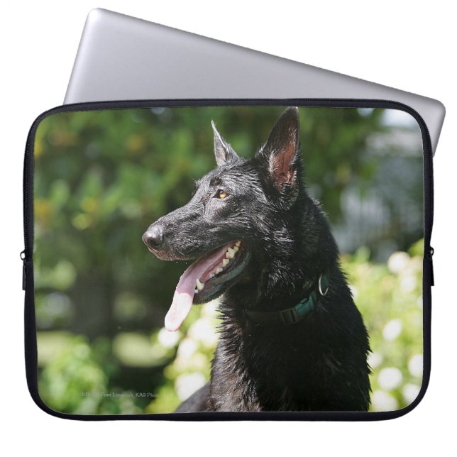 German Shepherd Headshot 2 Laptop Sleeve (Front)