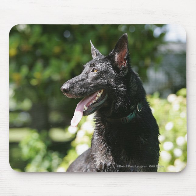 German Shepherd Headshot 2 Mouse Pad (Front)