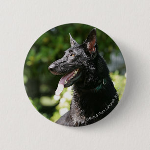 German Shepherd Headshot 2 Pinback Button