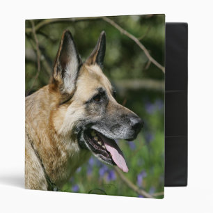 German Shepherd Headshot 3 Ring Binder