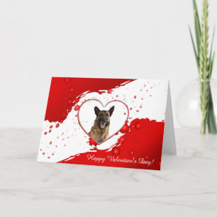 German Shepherd Heart Happy Valentine's Day Card