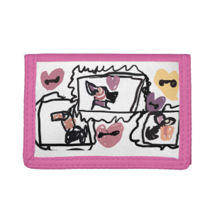 German Shepherd hearts Tri-fold Wallet