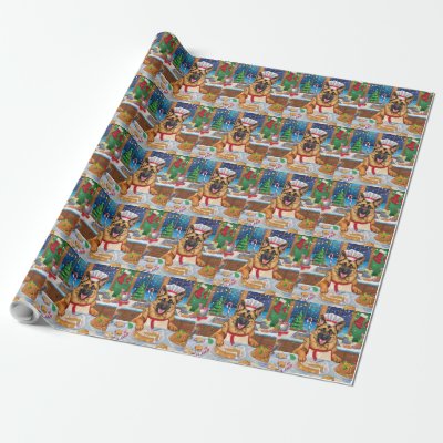 German Shepherd Holiday Baking: Festive Christmas Wrapping Paper