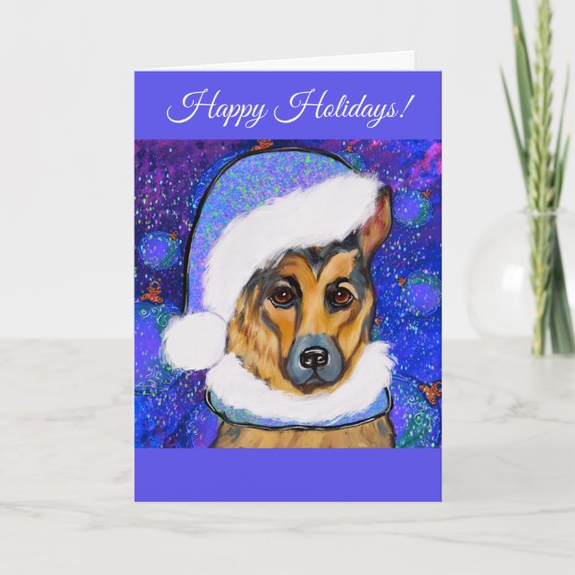German Shepherd        Holiday Card (Front)