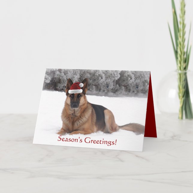 German Shepherd Holiday Greeting (Front)