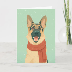 German Shepherd Holiday Greeting Card