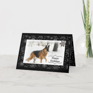 German Shepherd Holiday Greeting Card