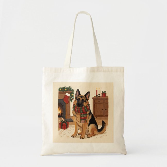 German Shepherd Holiday Home Sentinel Tote Bag