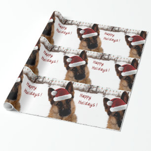 German Shepherd Holiday Wrapping Paper