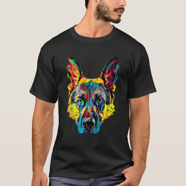 German Shepherd  Home Big Dog Guard T-Shirt (Front)