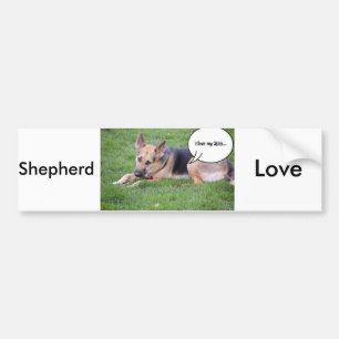 German Shepherd Humor Bumper Sticker