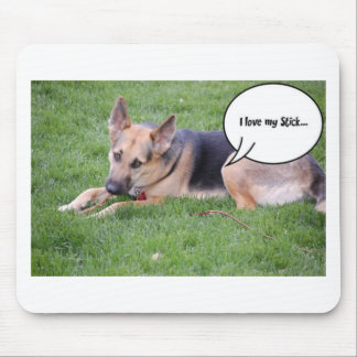 German shepherd Humor Mouse Pad
