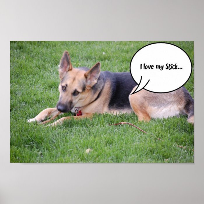 German shepherd Humor Print