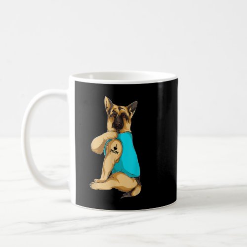 German Shepherd I Love Mom Tattoo Apparel Dog Mom  Coffee Mug