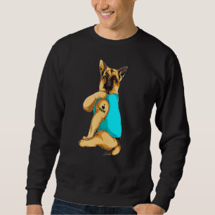 German Shepherd I Love Mom Tattoo Apparel Dog Mom Sweatshirt