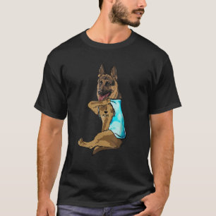 German Shepherd I Love Mom Tattoo T-Shirt