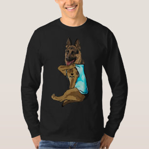 German Shepherd I Love Mom Tattoo T-Shirt