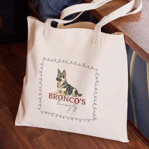 German Shepherd Illustration Dog Things  Tote Bag