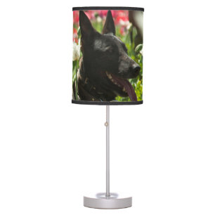German Shepherd in a Field Table Lamp