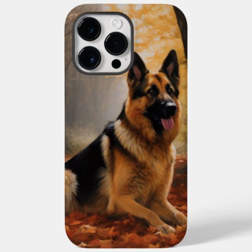 German Shepherd  in Autumn Leaves Fall Inspire  Case_Mate iPhone 14 Pro Max Case