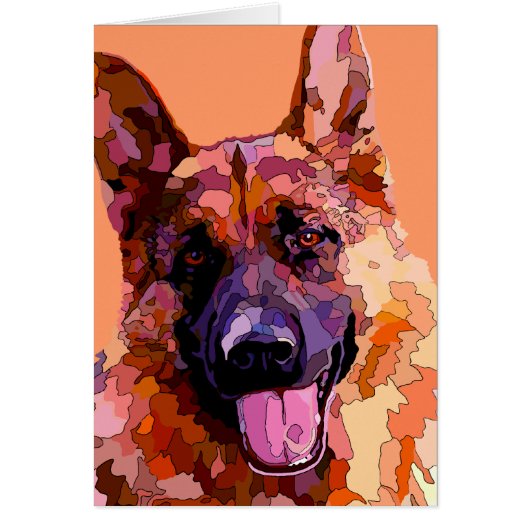 German Shepherd in Bright Colors Cards (Front)
