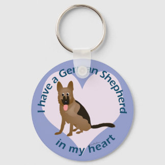 German Shepherd in My Heart Keychain