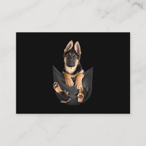 German Shepherd In Pocket T_Shirt Funny Dog Lover Enclosure Card