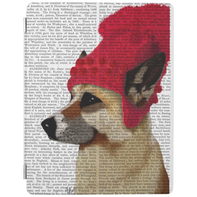 German Shepherd in Red Woolly Hat iPad Air Cover (Front)