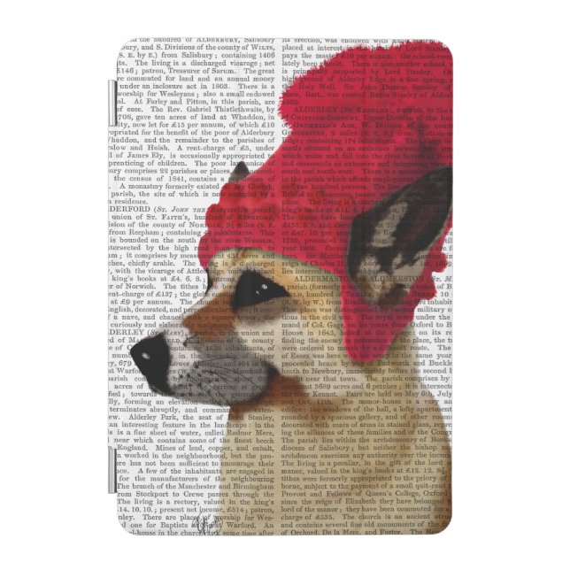 German Shepherd in Red Woolly Hat iPad Mini Cover (Front)
