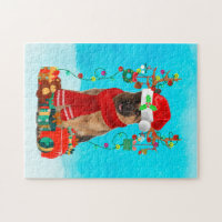 German Shepherd In Snow Jigsaw Puzzle, Zazzle