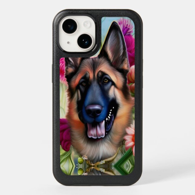 German Shepherd in the Garden  Otterbox iPhone Case (Back)