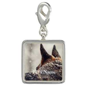 German Shepherd in the Snow Pet Loss Charm