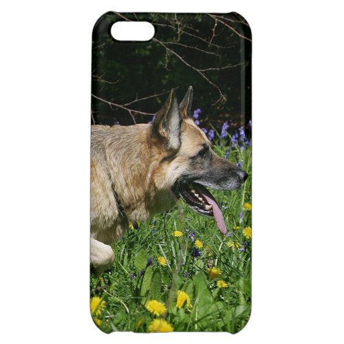 German Shepherd in Yellow Flowers Case For iPhone 5C