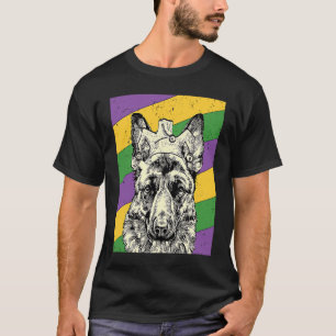 German Shepherd Jester Mardi Gras Dog Mom or Dad T-Shirt