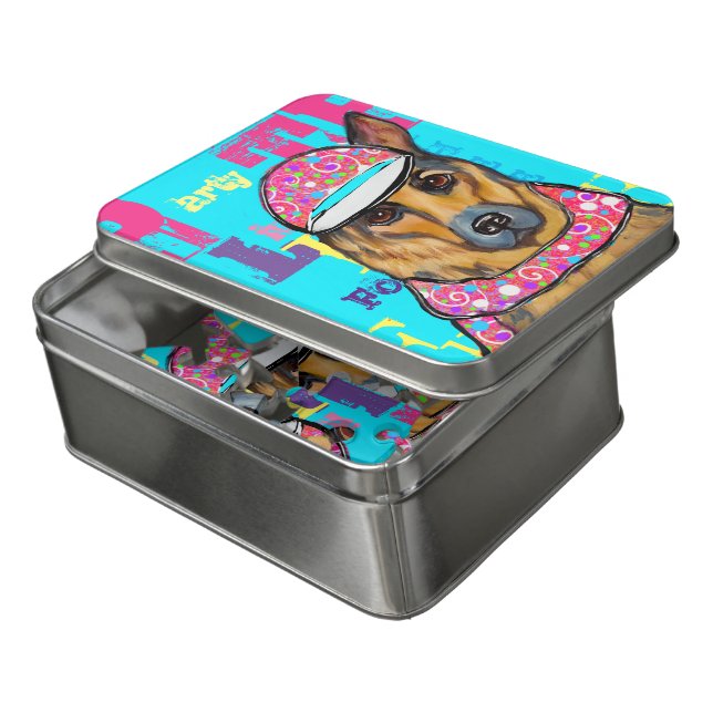 German Shepherd  Jigsaw Puzzle (Lid Open)