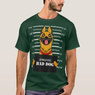 German Shepherd K9 Police Mug Shot Bad Dog Mom T-Shirt