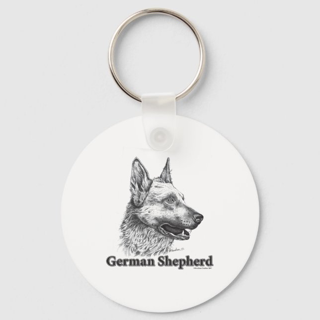 German Shepherd Keychain (Front)