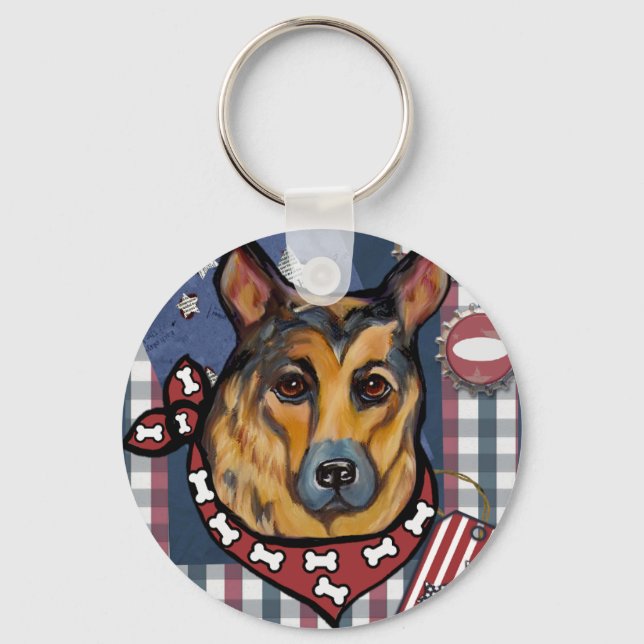 GERMAN SHEPHERD KEYCHAIN (Front)