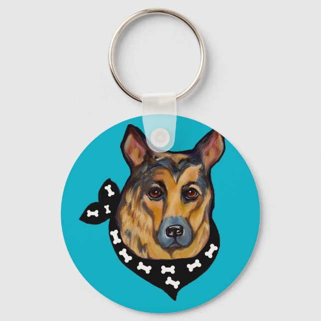 GERMAN SHEPHERD KEYCHAIN (Front)