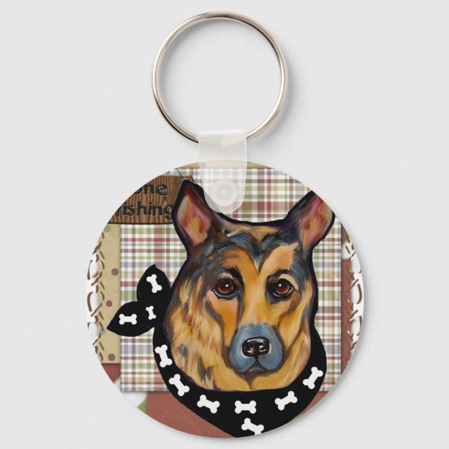GERMAN SHEPHERD KEYCHAIN (Front)