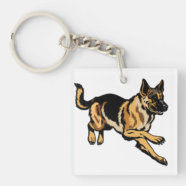 german shepherd keychain (Front)