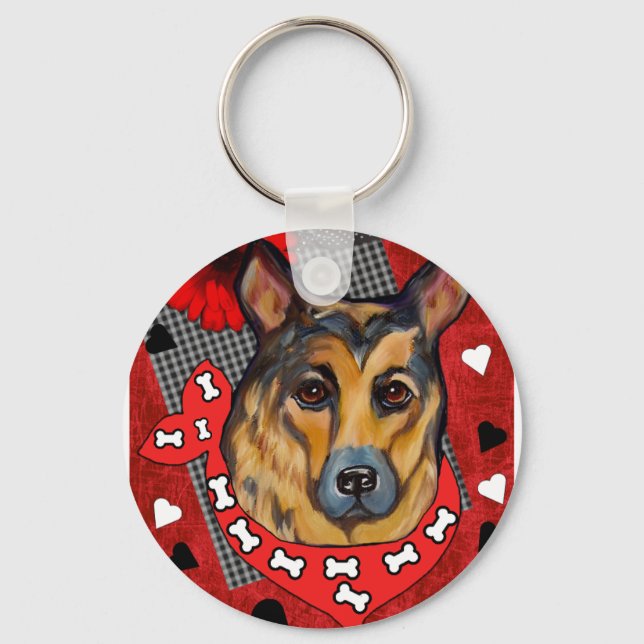 GERMAN SHEPHERD KEYCHAIN (Front)