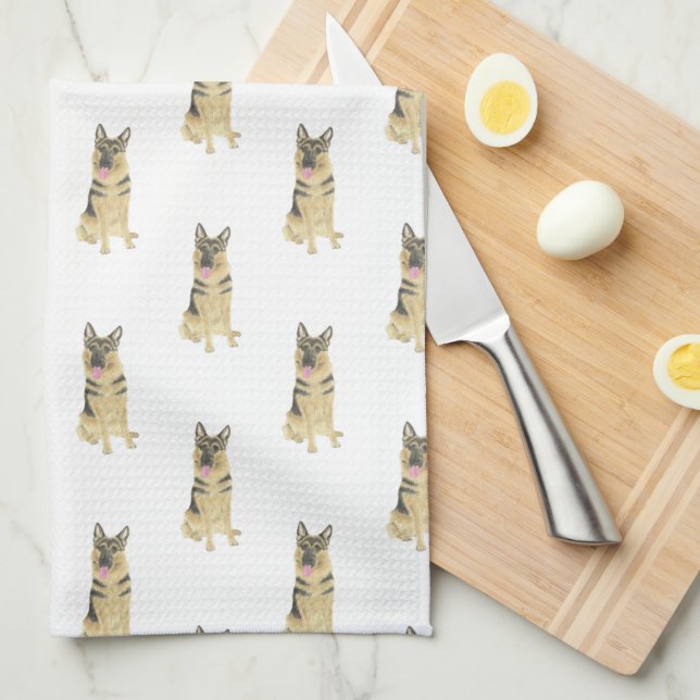 German Shepherd Kitchen Towel (Quarter Fold)