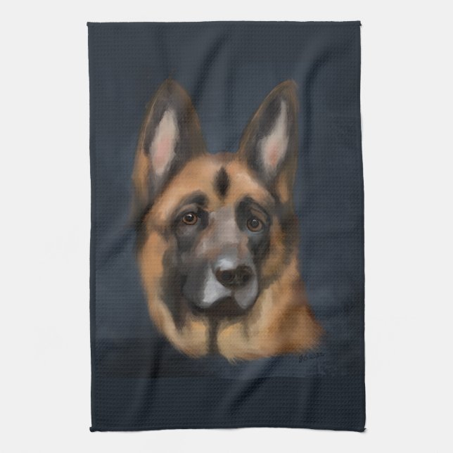 GERMAN SHEPHERD     KITCHEN TOWEL (Vertical)