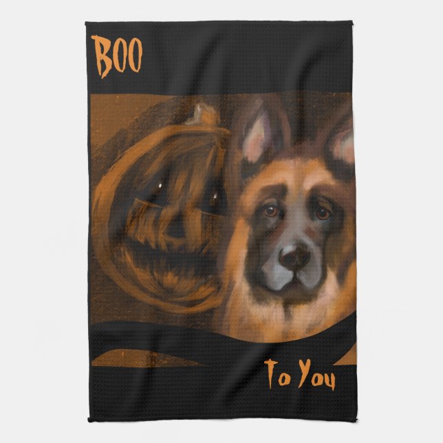 German Shepherd  Kitchen Towel (Vertical)