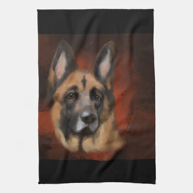 GERMAN SHEPHERD     KITCHEN TOWEL (Vertical)