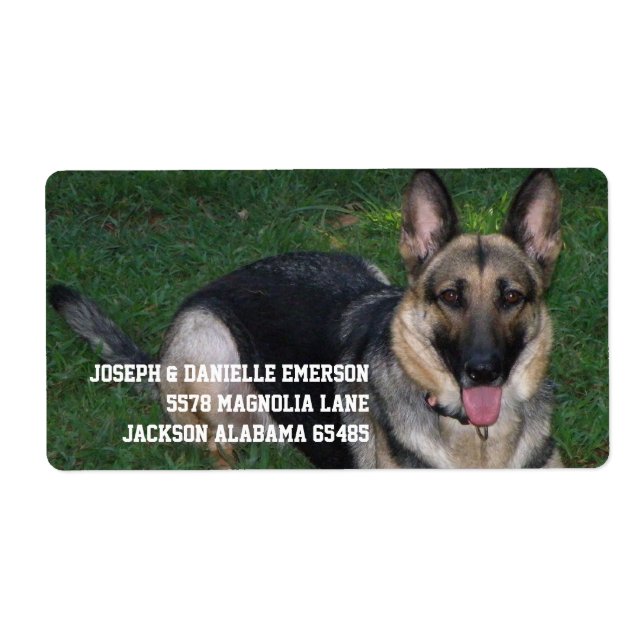 German Shepherd Label (Front)