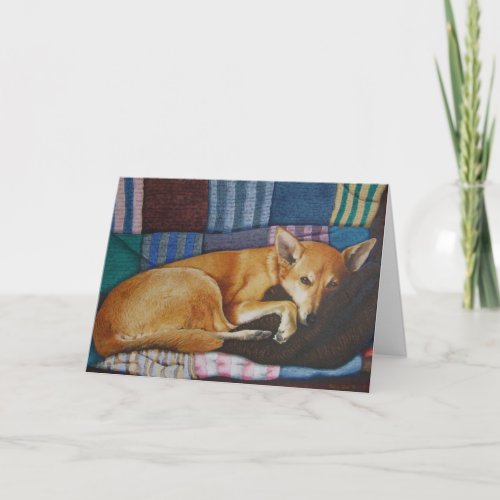 german shepherd labrador cross breed dog portraits card