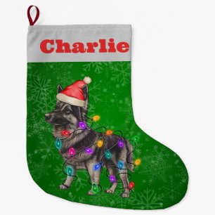 German Shepherd Large Christmas Stocking
